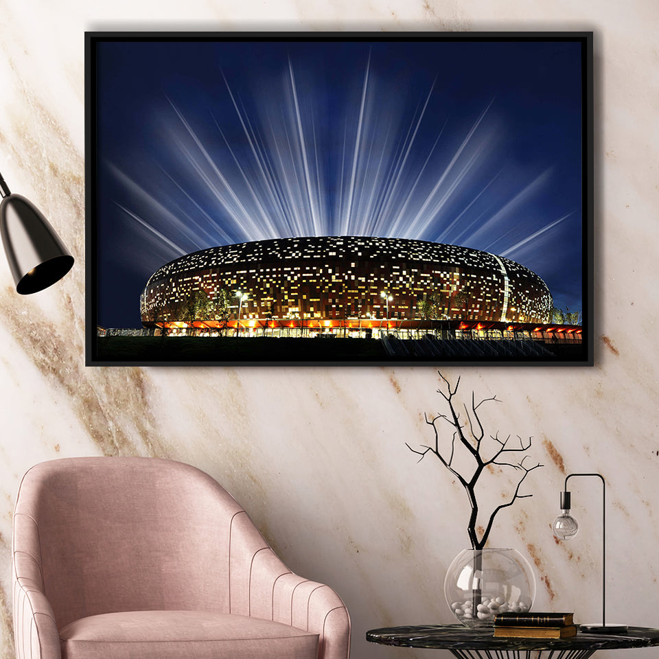 Soccer City South Africa, Stadium Canvas, Sport Art, Gift for him, Framed Canvas Prints Wall Art Decor, Framed Picture