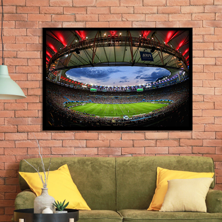 Soccer Stadium, Stadium Canvas, Sport Art, Gift for him, Framed Art Prints Wall Art Decor, Framed Picture