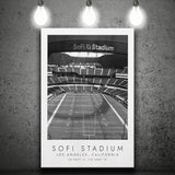 Sofi Stadium Los Angeles Rams Football Lovers Black And White Art Canvas Prints Wall Art Home Decor