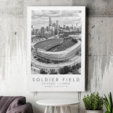 Soldier Field Chicago Bears American Football Lovers Black And White Art Canvas Prints Wall Art Home Decor