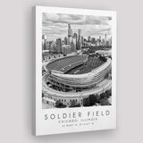 Soldier Field Chicago Bears American Football Lovers Black And White Art Canvas Prints Wall Art Home Decor