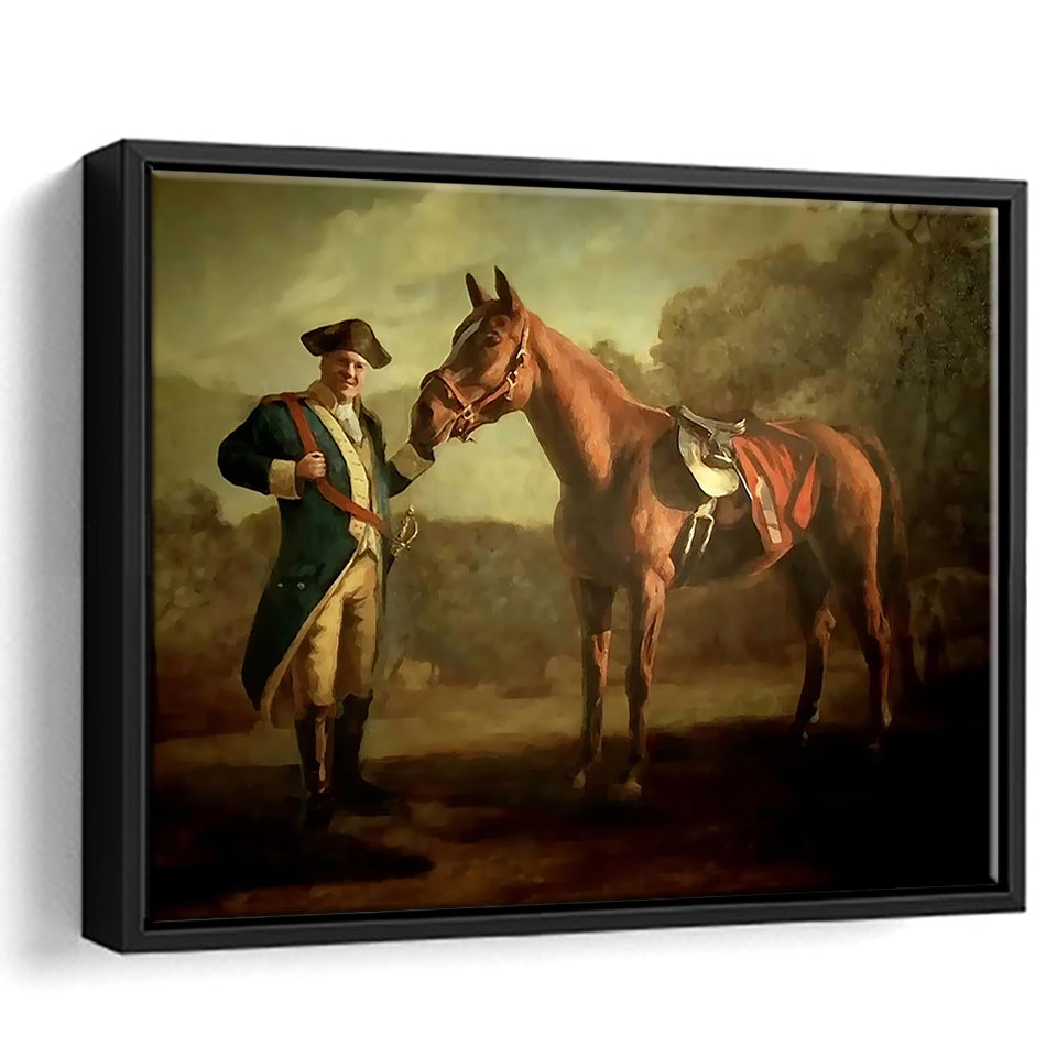 Soprano With Horse Framed Canvas Prints Wall Art - Painting Canvas, Floating Frame, Wall Decor