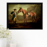 Soprano With Horse Framed Canvas Prints Wall Art - Painting Canvas, Floating Frame, Wall Decor