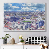 South Carolina Gamecocks Williams–Brice Stadium Watercolor, Sport Art Prints Fan Gift, Canvas Prints Wall Art Decor