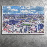 South Carolina Gamecocks Williams–Brice Stadium Watercolor, Sport Art Prints Fan Gift, Canvas Prints Wall Art Decor