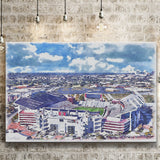 South Carolina Gamecocks Williams–Brice Stadium Watercolor, Sport Art Prints Fan Gift, Canvas Prints Wall Art Decor