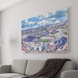 South Carolina Gamecocks Williams–Brice Stadium Watercolor, Sport Art Prints Fan Gift, Canvas Prints Wall Art Decor