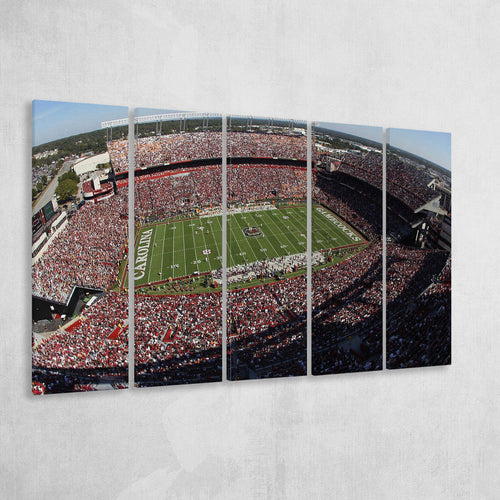 South Carolina Gamecocks Stadium Canvas Prints Williams Brice Stadium Wall,Multi Panels B,Sport Stadium Art Prints, Fan Gift