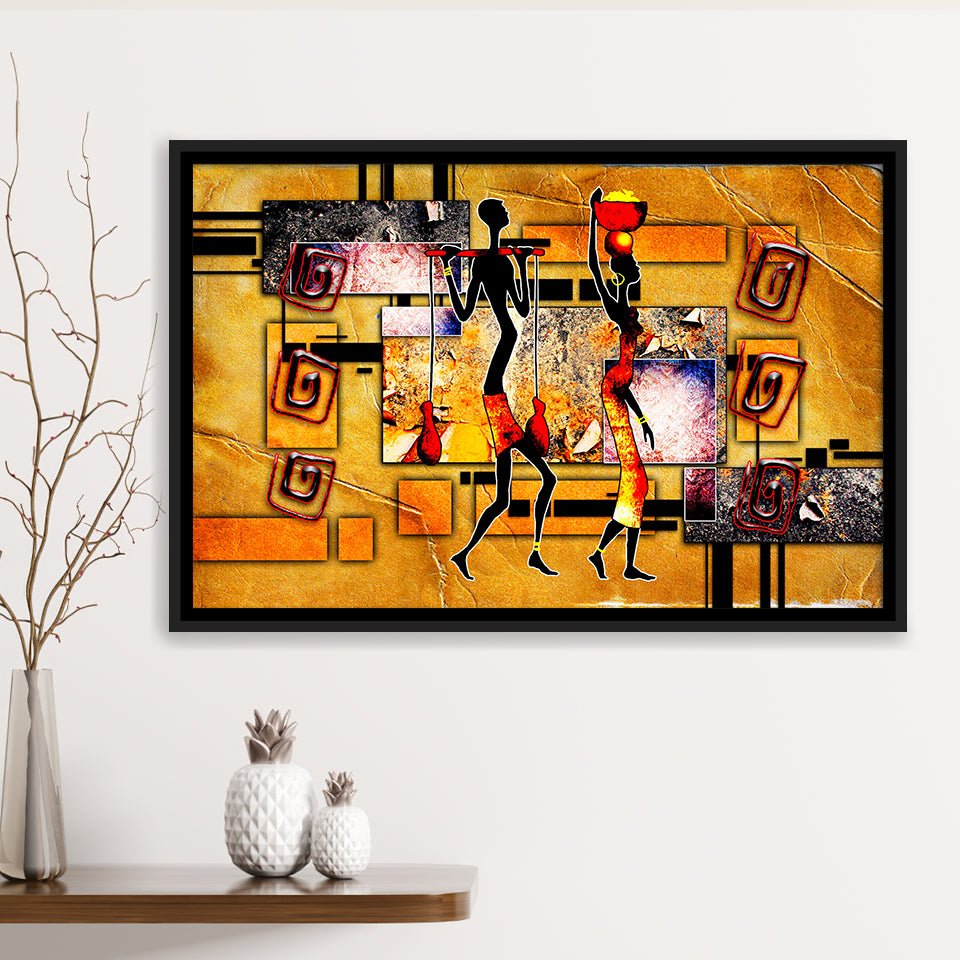 South African Art Framed Canvas Prints Wall Art Decor, Framed Picture, Floating Frame