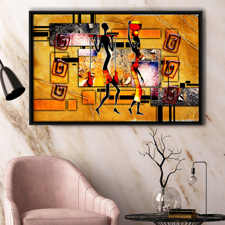 South African Art Framed Canvas Prints Wall Art Decor, Framed Picture, Floating Frame