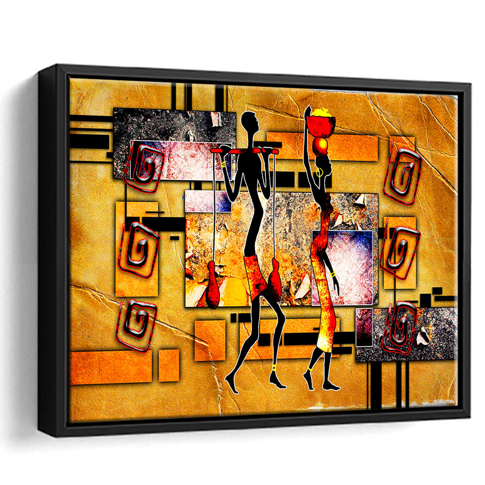 South African Art Framed Canvas Prints Wall Art Decor, Framed Picture, Floating Frame
