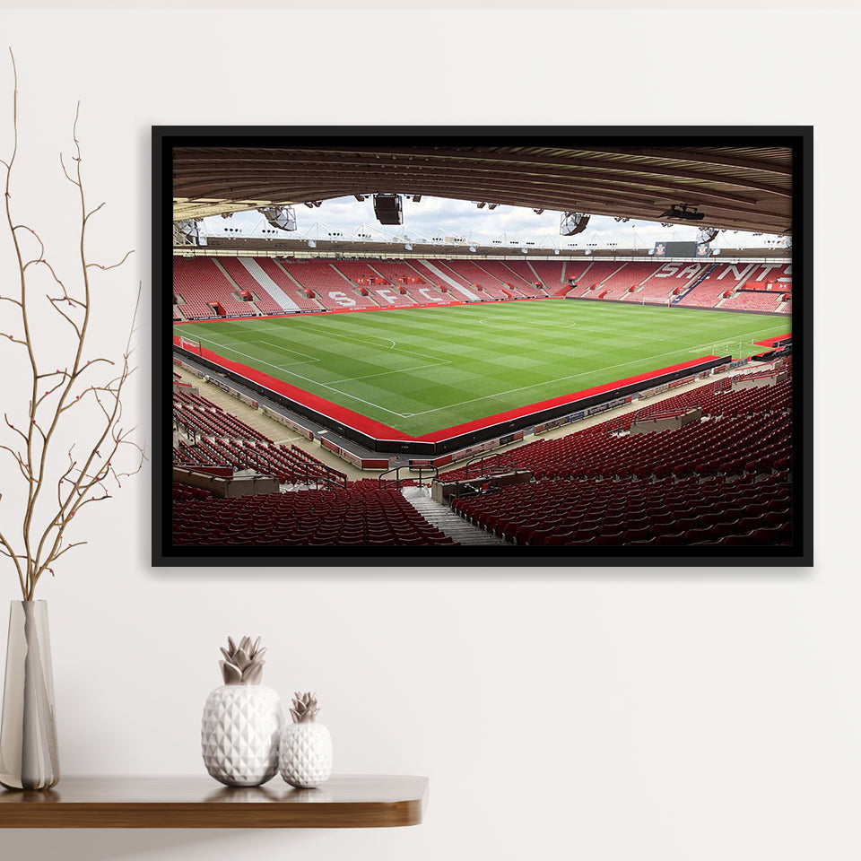 Southampton Stadium Framed Canvas Prints St Marys Stadium Wall Art Football,Sport Stadium Art Prints, Fan Gift
