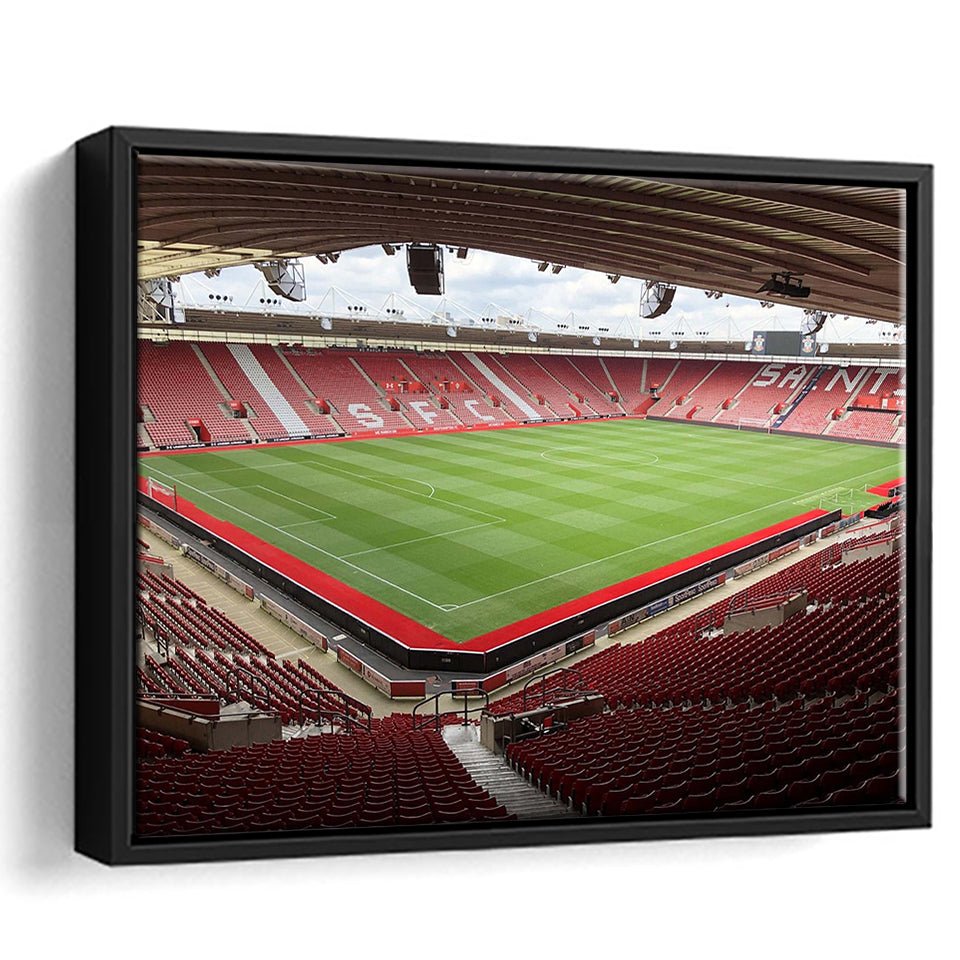 Southampton Stadium Framed Canvas Prints St Marys Stadium Wall Art Football,Sport Stadium Art Prints, Fan Gift