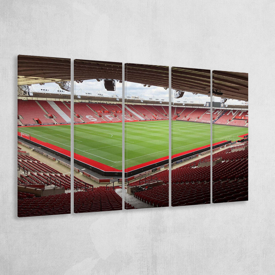 Southampton Stadium Canvas Prints St Marys Stadium Wall Art Football,Multi Panels B,Sport Stadium Art Prints, Fan Gift
