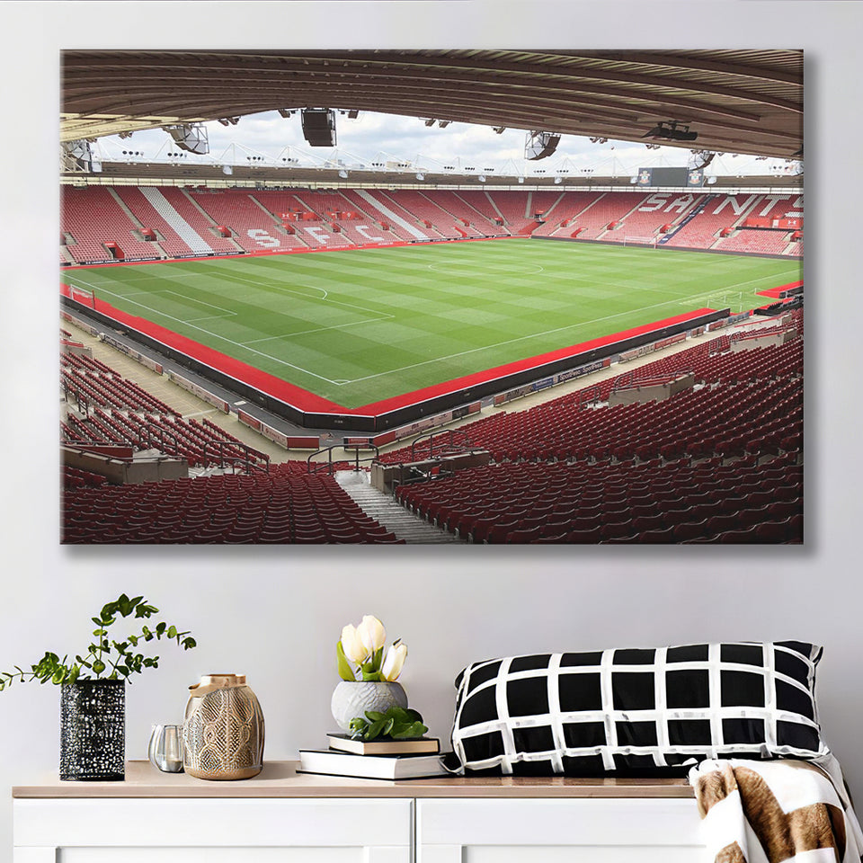 Southampton Stadium Canvas Prints St Marys Stadium Wall Art Football,Sport Stadium Art Prints, Fan Gift, Wall Decor