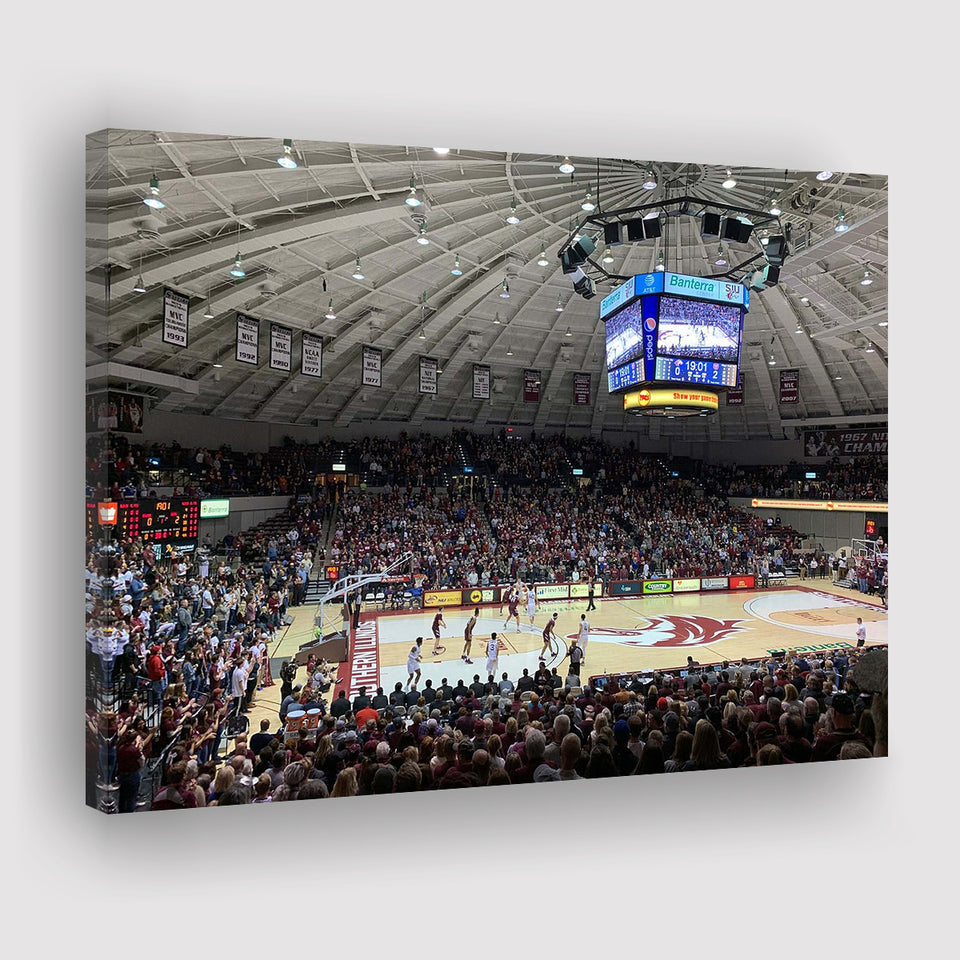Southern Illinois Salukis Wall Art Banterra Center Stadium Canvas Prints,Sport Stadium Art Prints, Fan Gift, Wall Decor