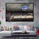 Southern Illinois Salukis Wall Art Banterra Center Stadium Framed Canvas Prints,Sport Stadium Art Prints, Fan Gift