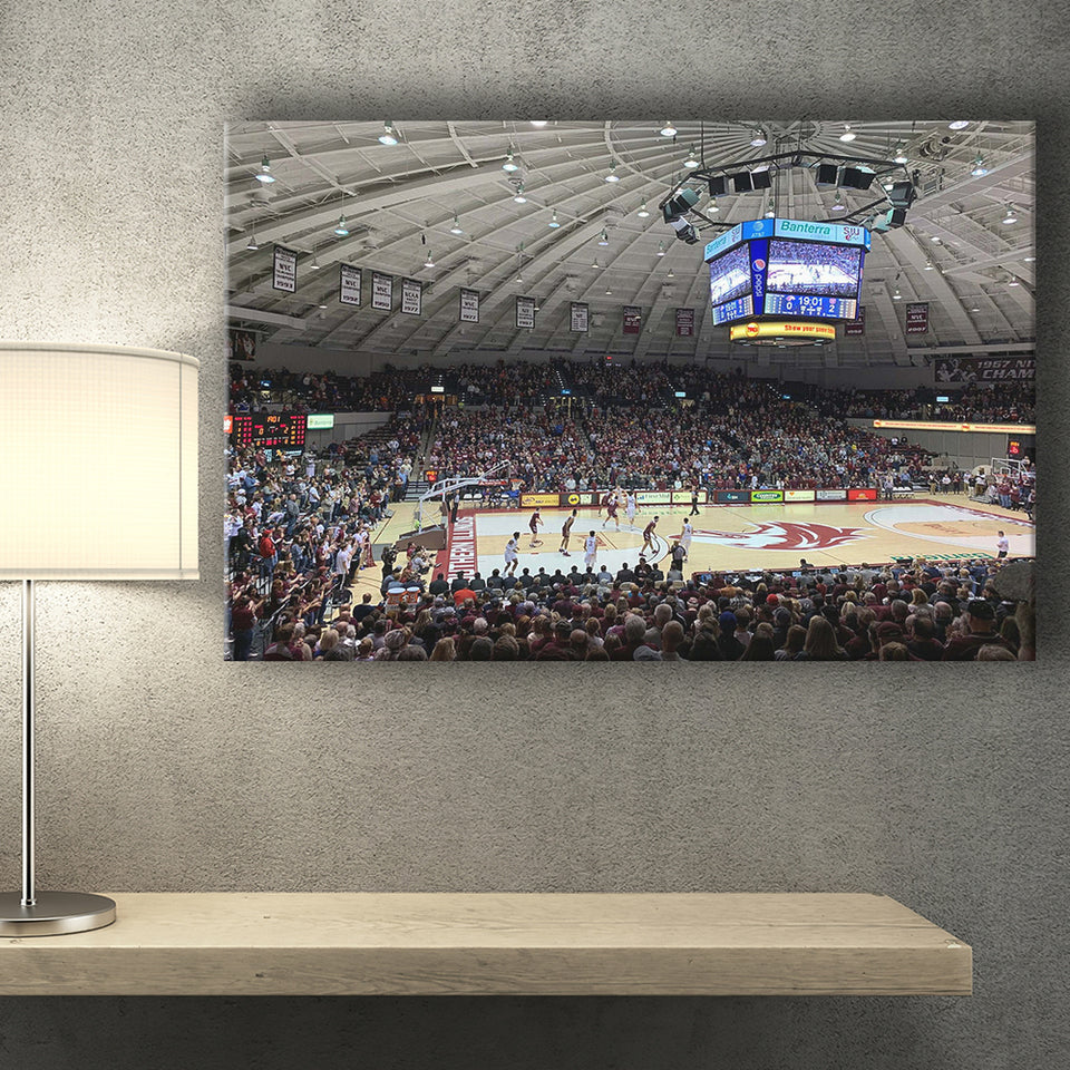Southern Illinois Salukis Wall Art Banterra Center Stadium Canvas Prints,Sport Stadium Art Prints, Fan Gift, Wall Decor