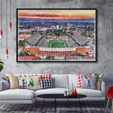 Southern Miss Golden Eagles M M Roberts Stadium Watercolor100, Sport Art Prints Fan Gift, Framed Canvas Prints Wall Art Decor