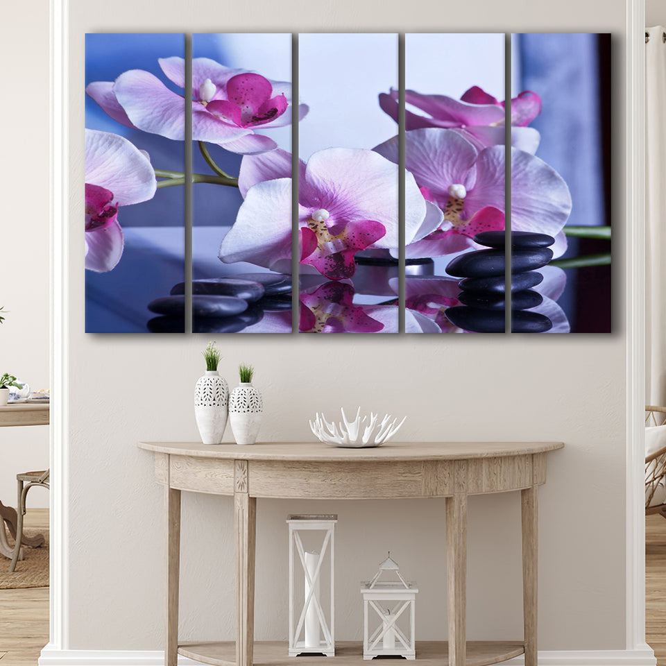 Spa Wall Decor, Spa Print 5 Panels B,Large Canvas,Canvas Prints Wall Art Home Decor
