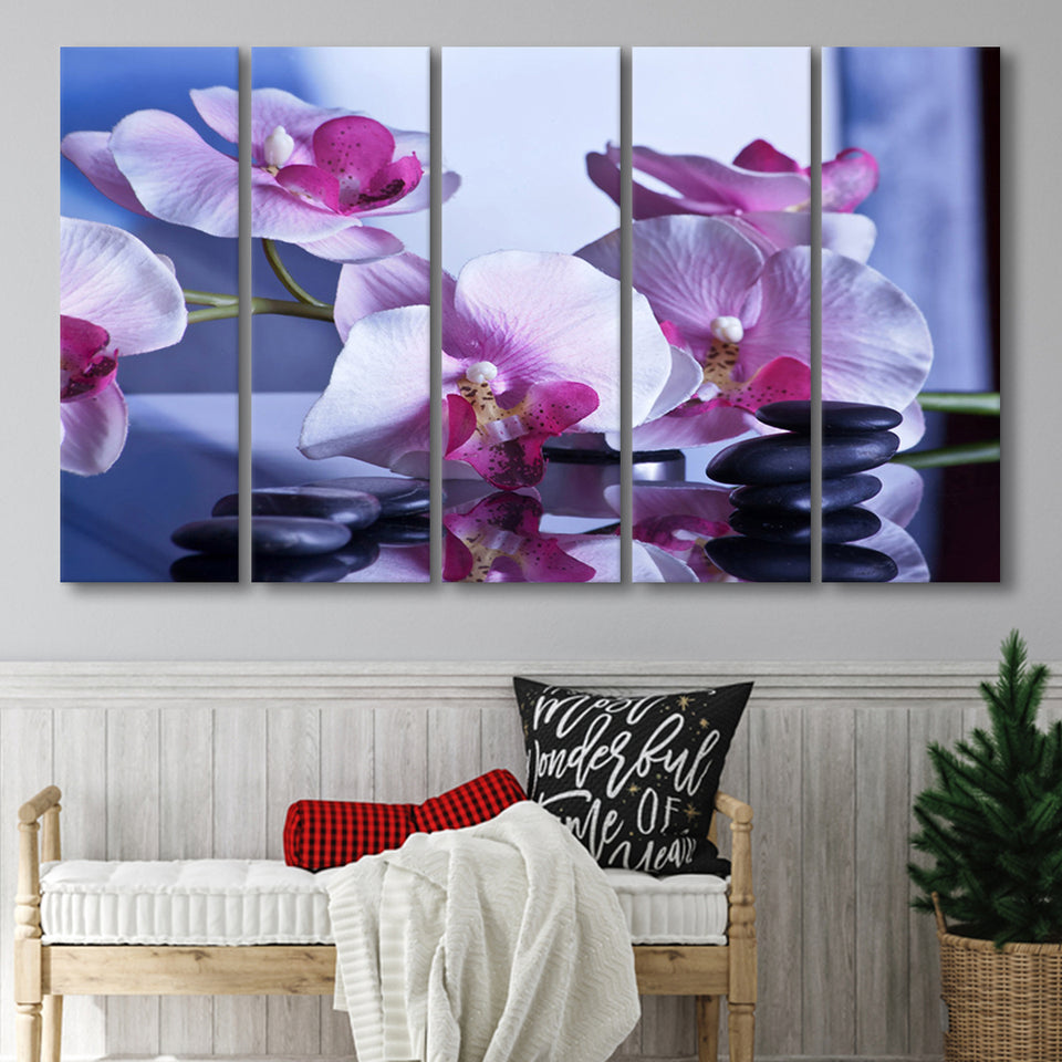 Spa Wall Decor, Spa Print 5 Panels B,Large Canvas,Canvas Prints Wall Art Home Decor