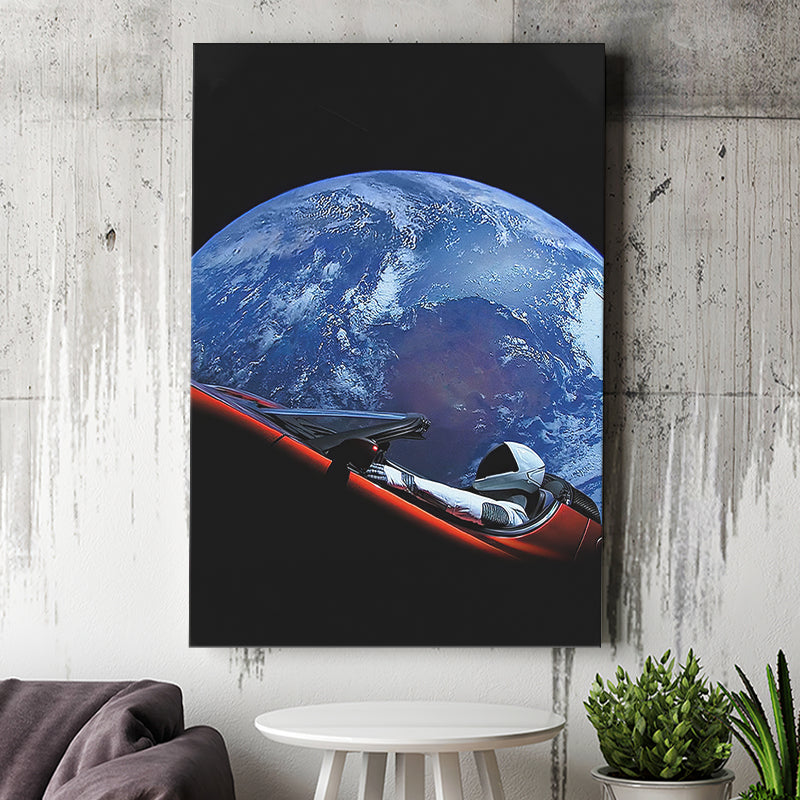 SpaceX Starman Canvas Prints Wall Art - Painting Canvas, Home Wall ...