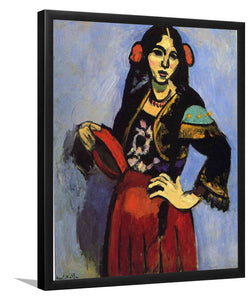 Spanish Woman With A Tambourine By Henri Matisse-Art Print,Frame Art,Plexiglass Cover