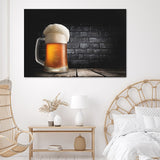Sparkling Beer Black Background Canvas Wall Art - Canvas Prints, Prints for Sale, Canvas Painting, Canvas On Sale