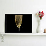 Sparkling Champagne Wine In Glasses Framed Canvas Wall Art - Framed Prints, Canvas Prints, Prints for Sale, Canvas Painting