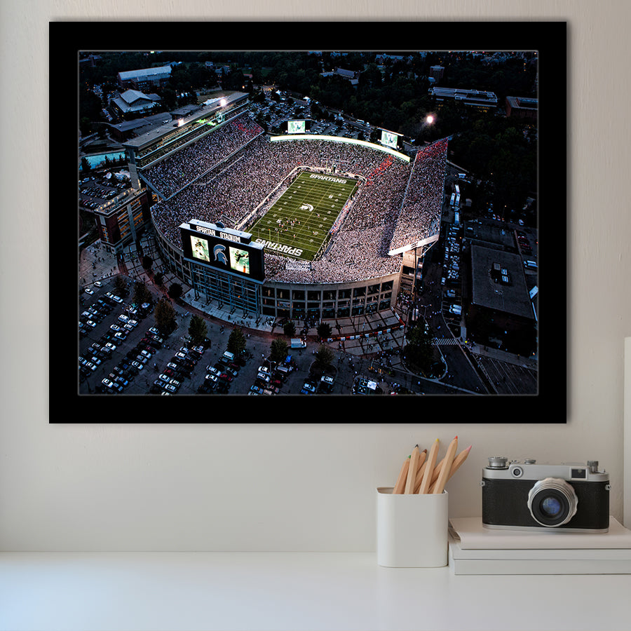 Spartan Stadium in Michigan, Stadium Canvas, Sport Art, Gift for him, Framed Art Prints Wall Art Decor, Framed Picture