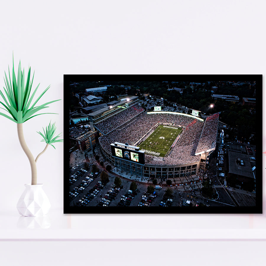 Spartan Stadium in Michigan, Stadium Canvas, Sport Art, Gift for him, Framed Art Prints Wall Art Decor, Framed Picture