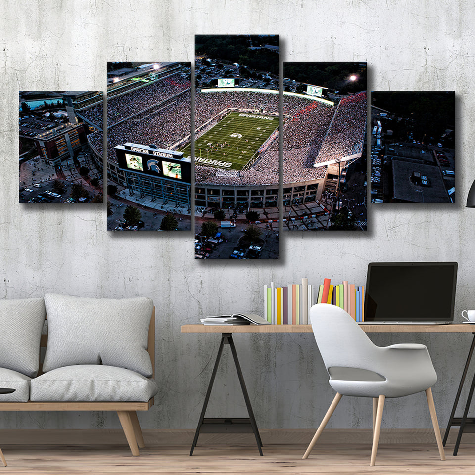 Spartan Stadium in Michigan, Stadium Canvas, Sport Art, Large Canvas, Multi Panels, Canvas Prints Wall Art Decor