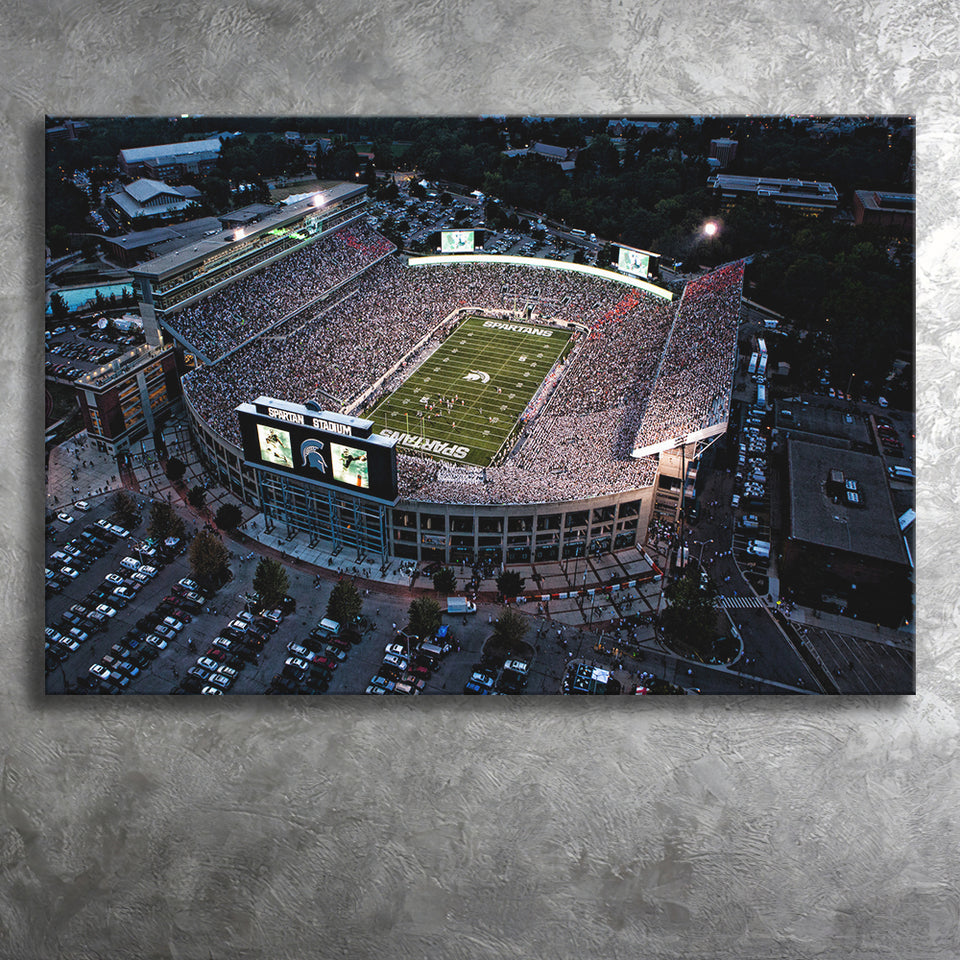 Spartan Stadium in Michigan, Stadium Canvas, Sport Art, Gift for him, Fan Gift, Canvas Prints Wall Art Decor