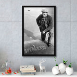 Speakeasy Black And White Print, This Way To Speakeasy Framed Canvas Prints Wall Art Home Decor, Floating Frame