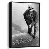 Speakeasy Black And White Print, This Way To Speakeasy Framed Canvas Prints Wall Art Home Decor, Floating Frame