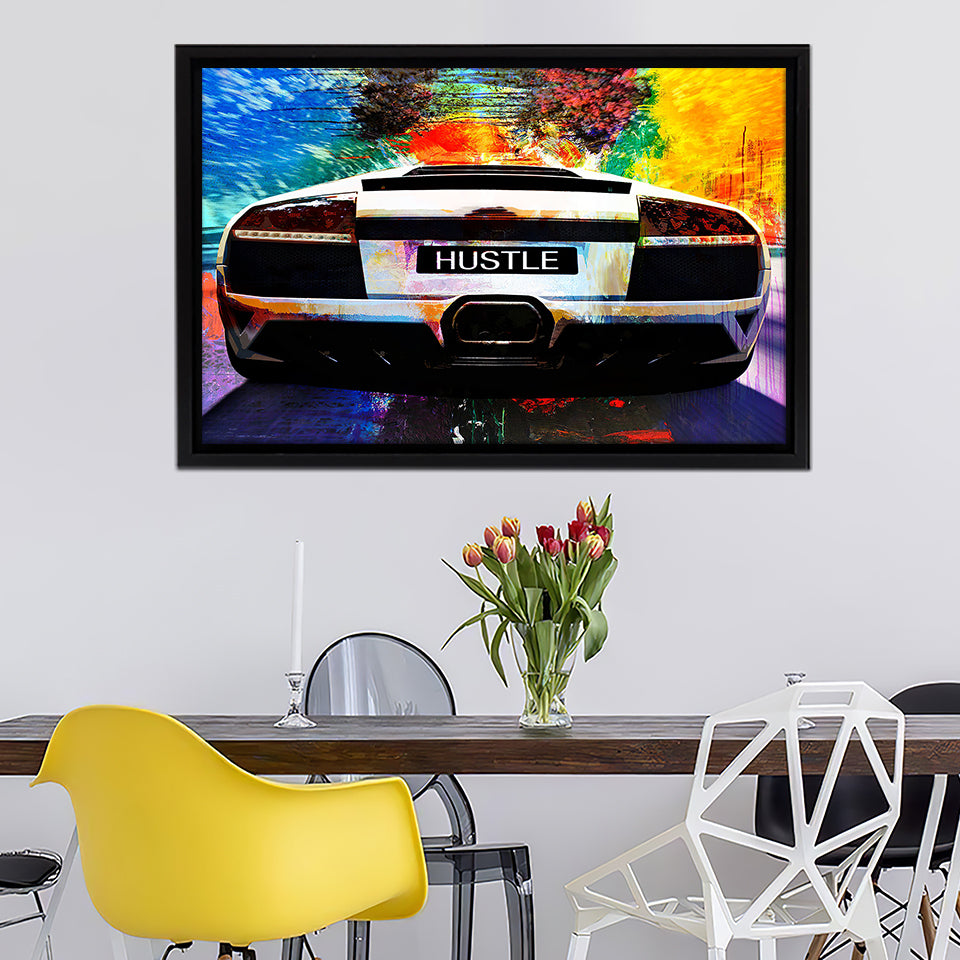 Speed Up Chasing Dream V1 Framed Canvas Wall Art - Canvas Prints, Painting Canvas, Prints for Sale