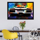 Speed Up Chasing Dream V1 Framed Canvas Wall Art - Canvas Prints, Painting Canvas, Prints for Sale