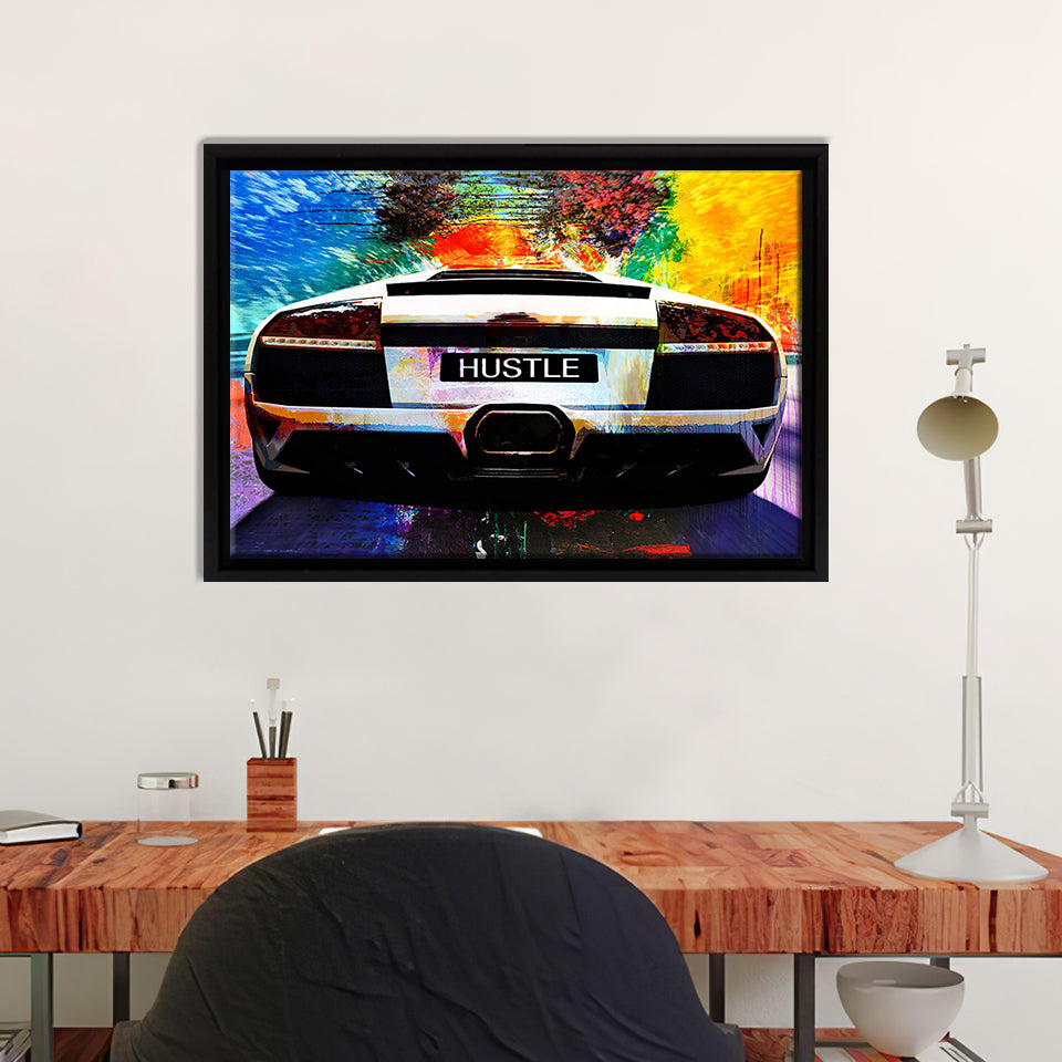 Speed Up Chasing Dream V1 Framed Canvas Wall Art - Canvas Prints, Painting Canvas, Prints for Sale