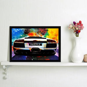 Speed Up Chasing Dream V1 Framed Canvas Wall Art - Canvas Prints, Painting Canvas, Prints for Sale