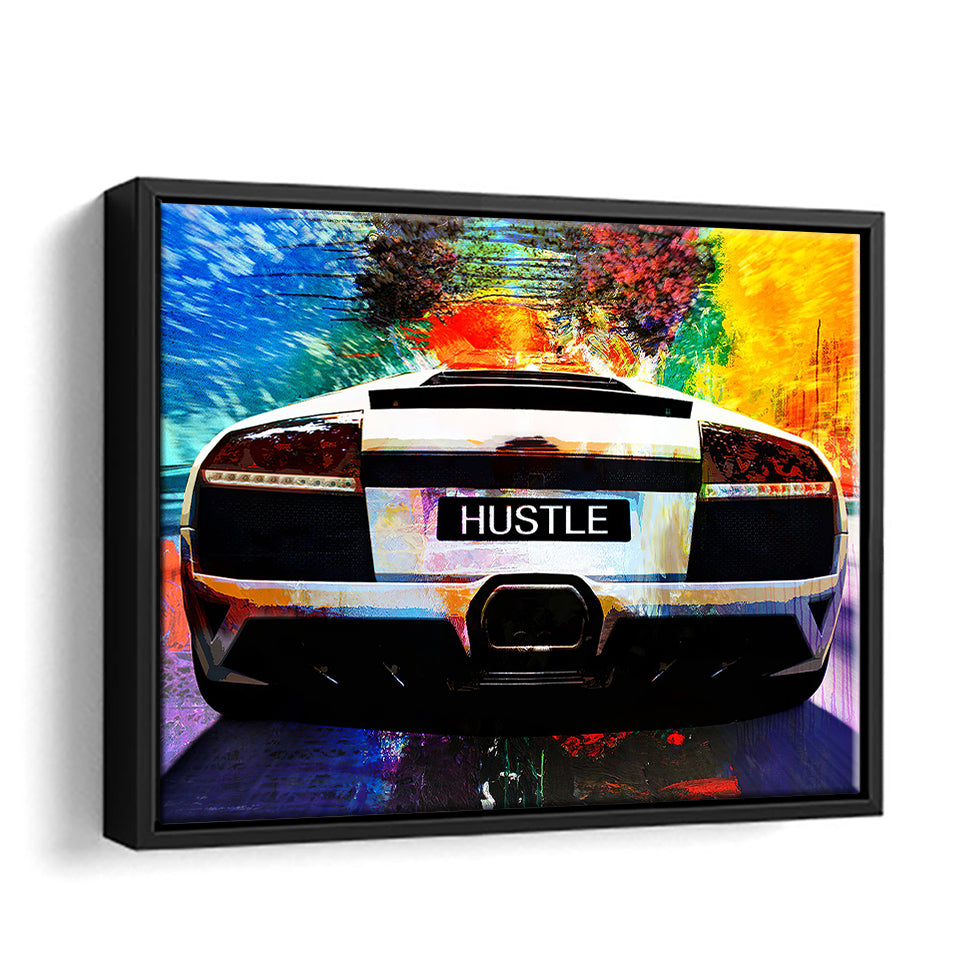 Speed Up Chasing Dream V1 Framed Canvas Wall Art - Canvas Prints, Painting Canvas, Prints for Sale