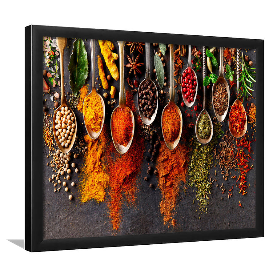 Spices Kitchen Art Herbs Framed Art Prints Wall Art Decor, Framed Picture, Home Decor