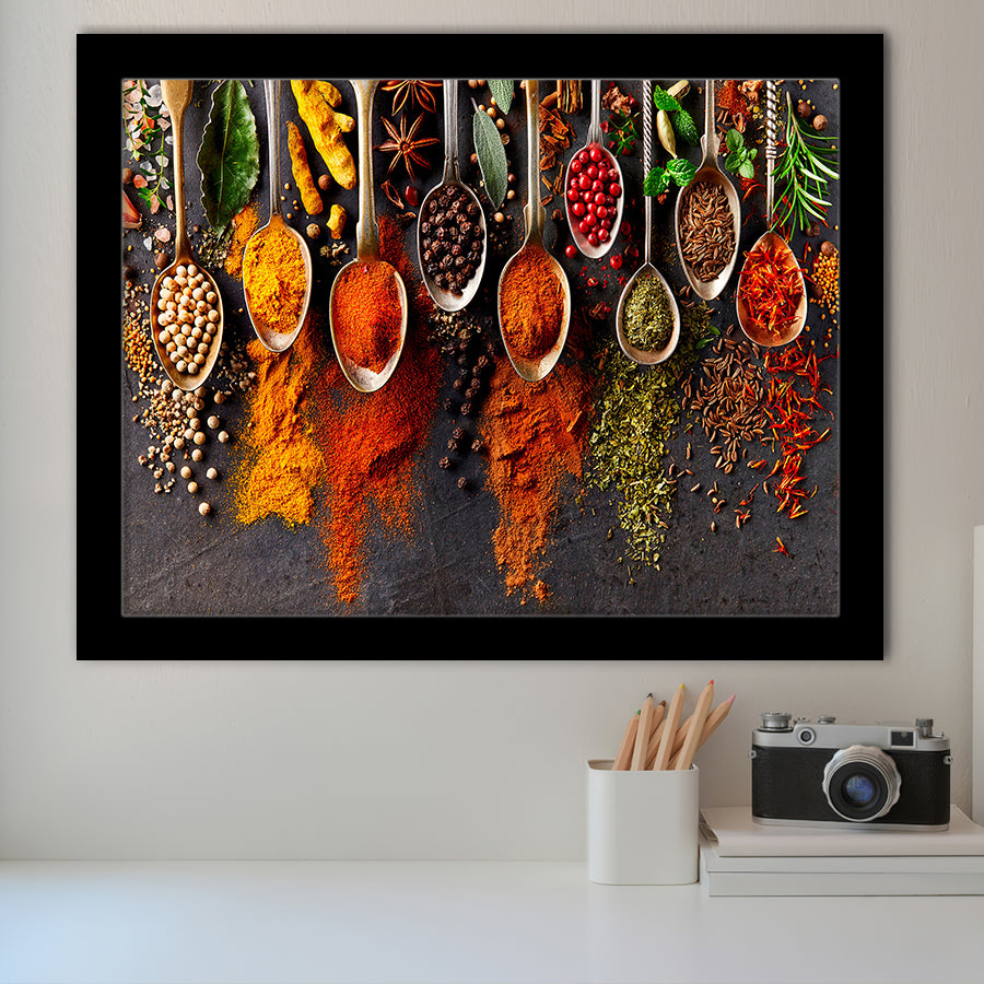 Spices Kitchen Art Herbs Framed Art Prints Wall Art Decor, Framed Picture, Home Decor