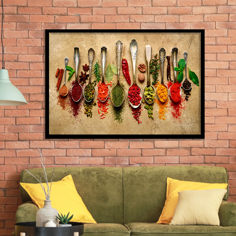 Spices Kitchen Art Framed Art Prints Wall Art Decor, Framed Picture, Home Decor