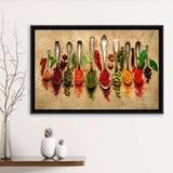 Spices Kitchen Art Framed Canvas Prints Wall Art Decor, Framed Picture, Floating Frame