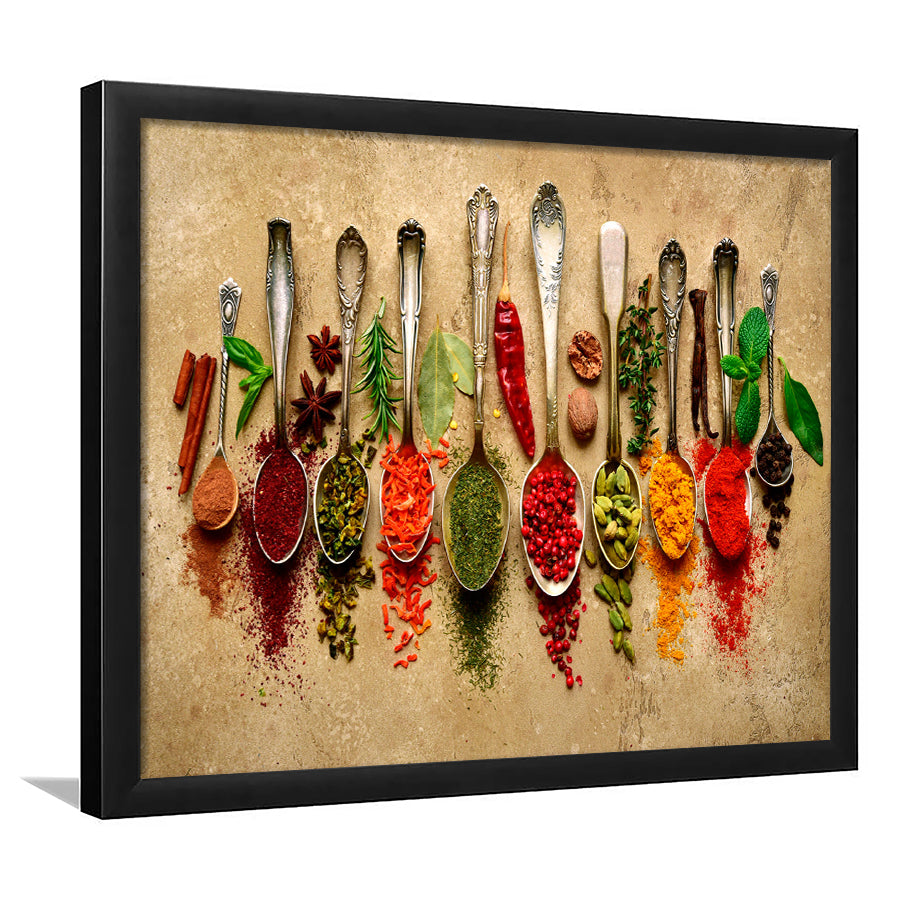 Spices Kitchen Art Framed Art Prints Wall Art Decor, Framed Picture, Home Decor