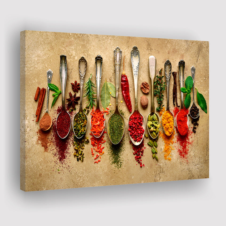 Spices Kitchen Art Canvas Prints Wall Art Decor - Painting Canvas,Home Decor, Ready to Hang