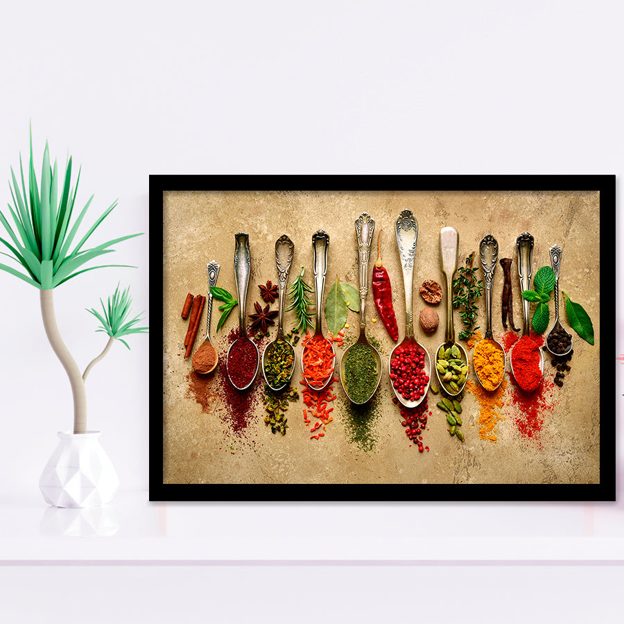 Spices Kitchen Art Framed Art Prints Wall Art Decor, Framed Picture, Home Decor
