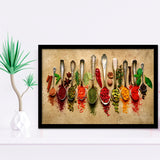 Spices Kitchen Art Framed Art Prints Wall Art Decor, Framed Picture, Home Decor