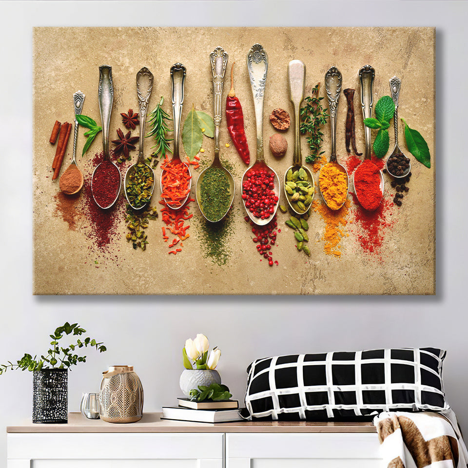 Spices Kitchen Art Canvas Prints Wall Art Decor - Painting Canvas,Home Decor, Ready to Hang