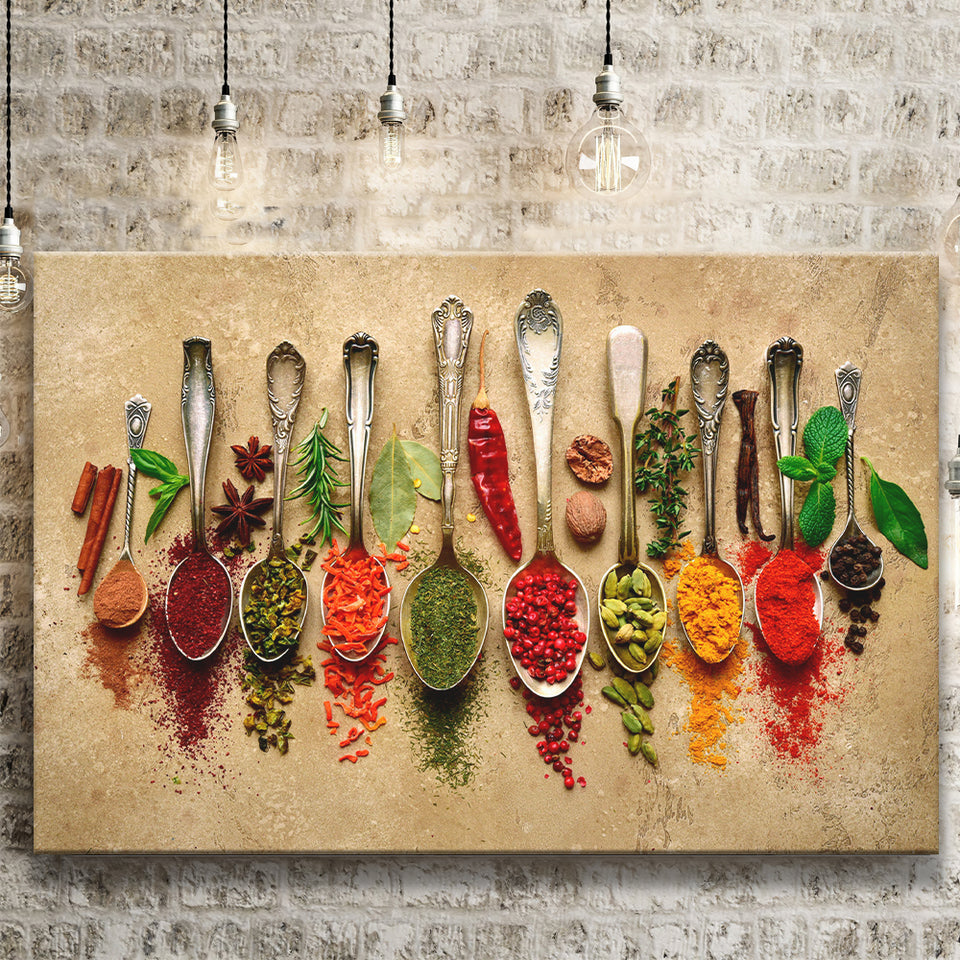 Spices Kitchen Art Canvas Prints Wall Art Decor - Painting Canvas,Home Decor, Ready to Hang
